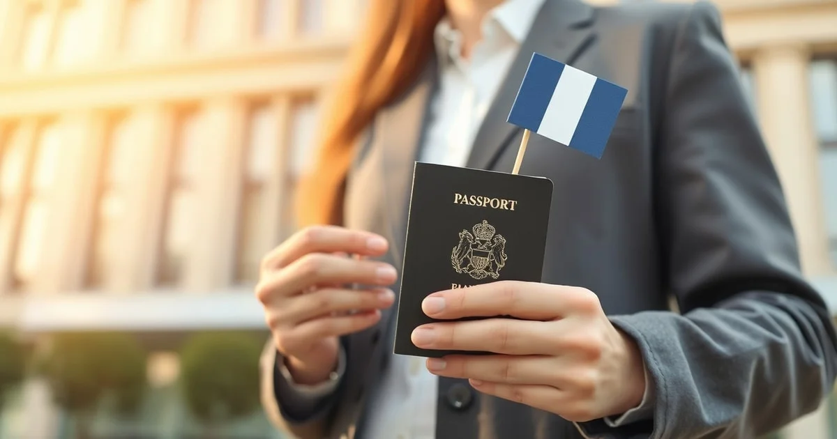 Illustration des quatre voies d'accès à la nationalité française : filiation, droit du sol, mariage et naturalisation, avec les drapeaux français et des documents officiels.